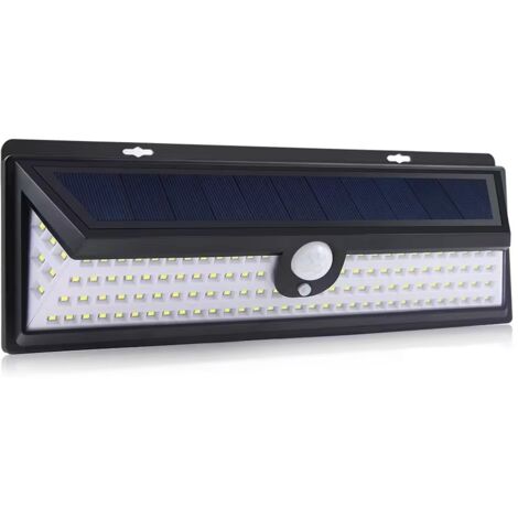 Lampada solare a induzione con 118 LED, illuminazione da giardino per esterni, applique solare, luce bianca