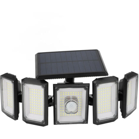 Lampada solare da esterno a 300 LED con sensore di movimento, applique da garage con telecomando, impermeabile IP65, confezione da 2, DUBUNS