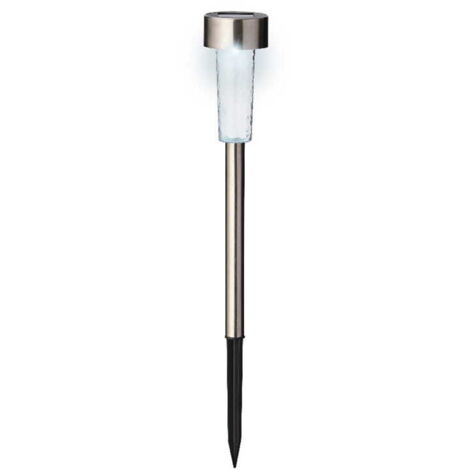 Lampada solare da giardino 28cm LED luce bianca fredda