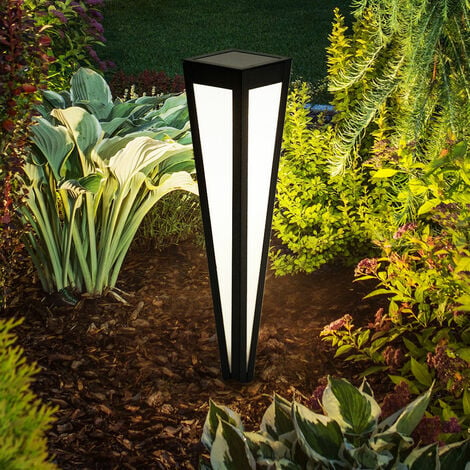 Lampada solare da giardino lampada da esterno, LED batteria a cono resistente alle intemperie, plastica opaca, 1x LED bianco caldo, LxLxA 10x10x75 cm
