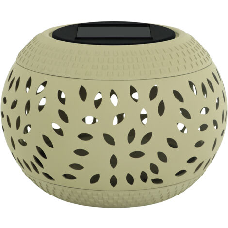 Lampada solare da giardino sfera beige 3000K IP44 Struhm Herbi