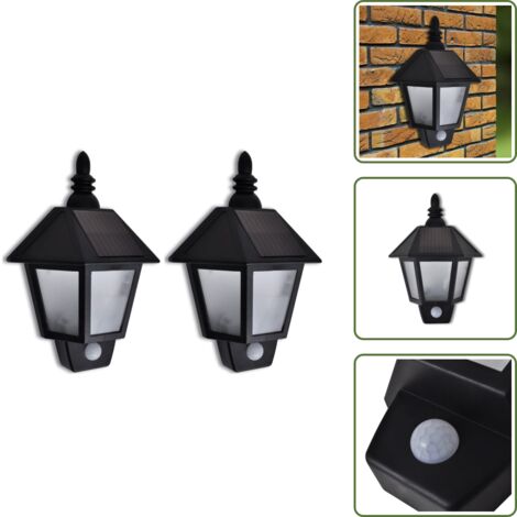 Lampada Solare da Parete con Sensore di Movimento 2 pz - Illuminazione solare