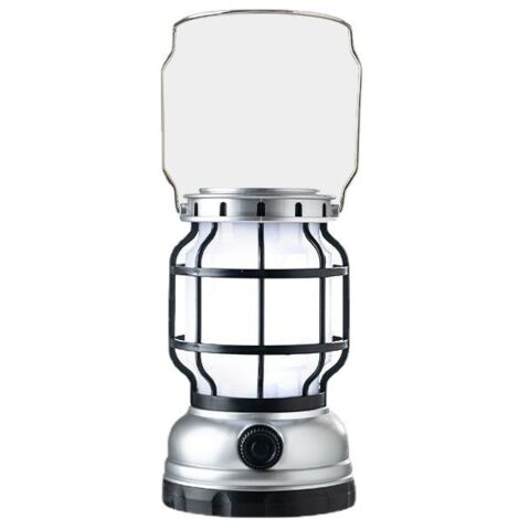 Lampada solare da tenda color argento – Lampada di sopravvivenza impermeabile  Lampada da campeggio, lampada da campeggio ricaricabile tramite USB, lampada da esterno, lampada solare, adatta per campe