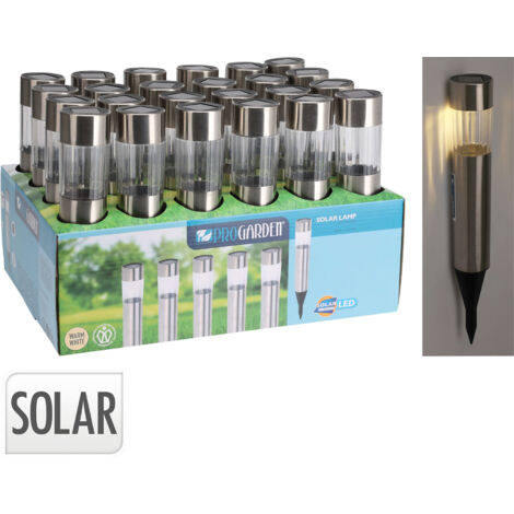Lampada Solare Inox Cilindrica - Progarden