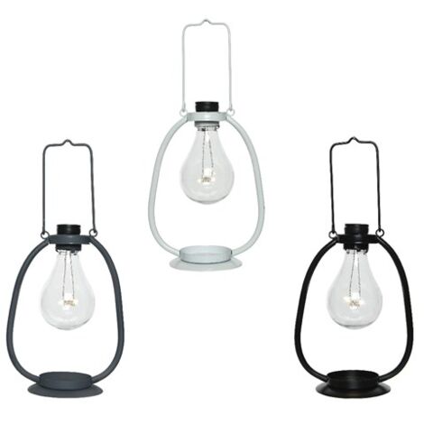LAMPADA SOLARE LED LANTERNA CON LAMPADINA