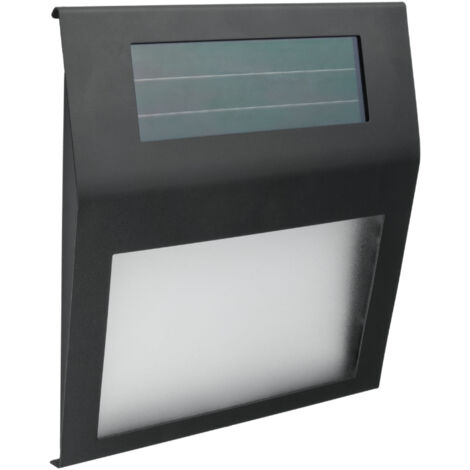 Lampada solare LED nera numero civico illuminato IP44 DPM