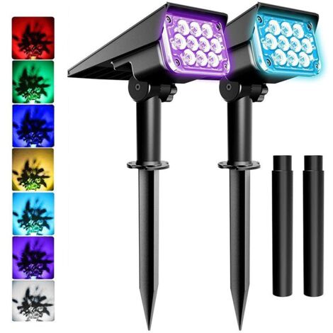 Lampada solare LED per prato, impermeabile, proiettore esterno per paesaggio, giardino, villa e cortile lampada da infilare nel terreno per illuminare gli alberi – deng  ALOVEZ