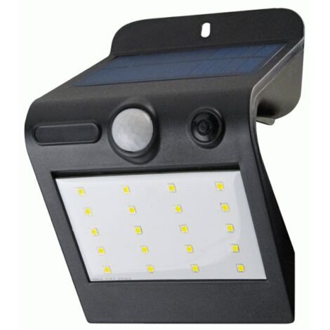 LAMPADA SOLARE NERA DA ESTERNO CON SENSORE