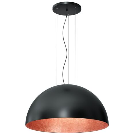 Lampada sospensione Ø80 nera rame Compo Luminex E27
