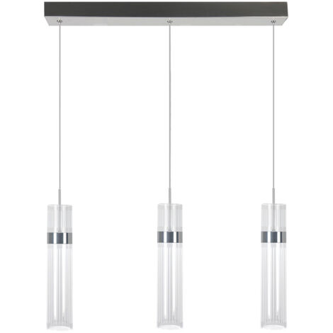 Lampada sospensione Ambiente cromata 60cm LED CCT 6W