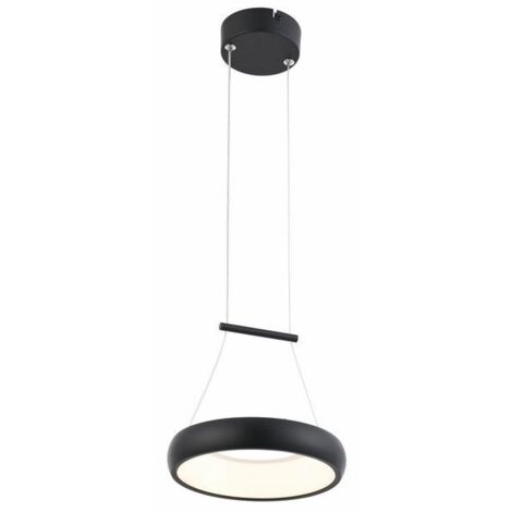Lampada sospensione anello nero Ø20 LED 12W Reality