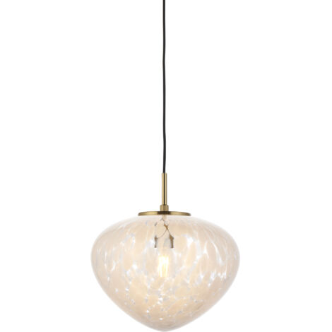 Lampada sospensione Art Déco ottone MALI E27 Endon