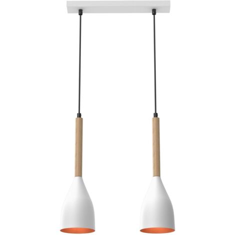 Lampada sospensione bianca 2 luci E27 Muza Luminex