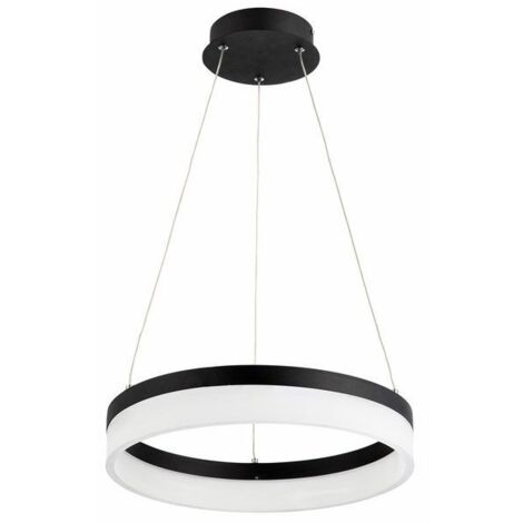 Lampada sospensione Cornelia anello nero Ø40 LED 24W