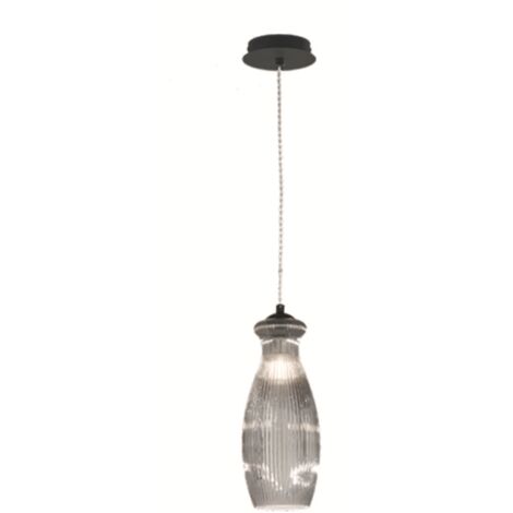 Lampada sospensione D12 cm in vetro soffiato Fume' - MADAGASCAR Mod3