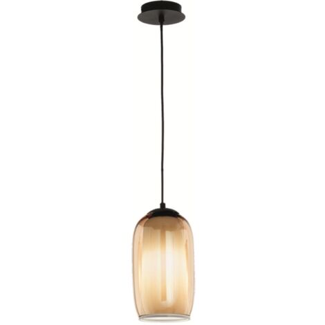 Lampada sospensione D15 cm - vetro soffiato Ambra BONNIE MOD3