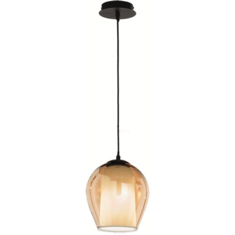 Lampada sospensione D20 cm - vetro soffiato Ambra BONNIE MOD1