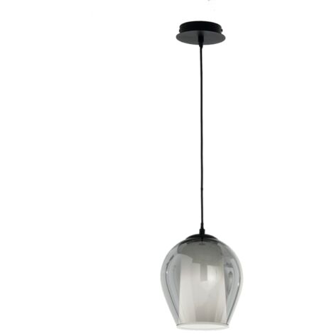 Lampada sospensione D20 cm - vetro soffiato Fume' BONNIE MOD1