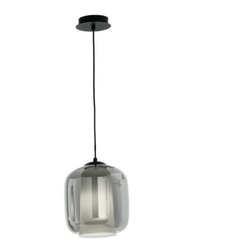 Lampada sospensione D22 cm - vetro soffiato Fume' BONNIE MOD2