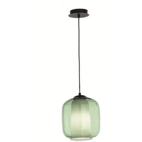 Lampada sospensione D22 cm - vetro soffiato Verde BONNIE MOD2