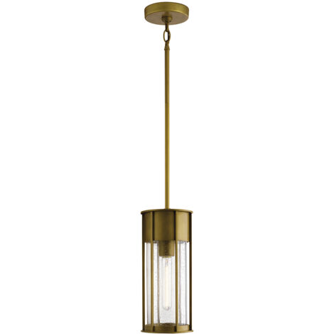 Lampada sospensione esterna Kichler Camillo ottone E27 IP44