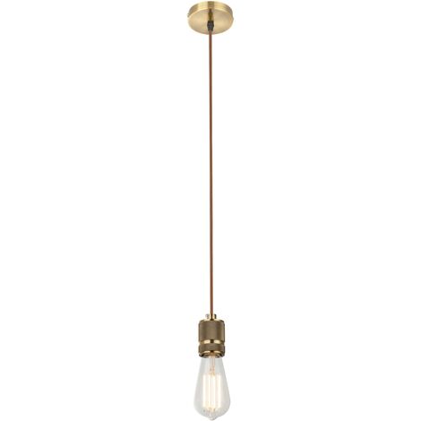 Lampada sospensione globo oliver, in ottone anticato e antracite,h 150 cm, lampadina non inclusa, glb a21.
