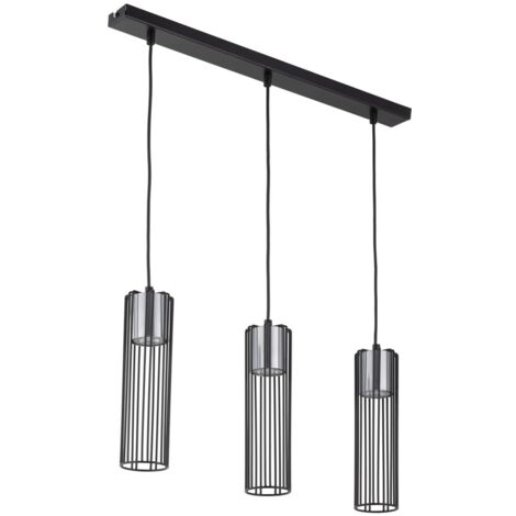 Lampada sospensione industriale nero/argento Fobia 3xGU10 Sigma