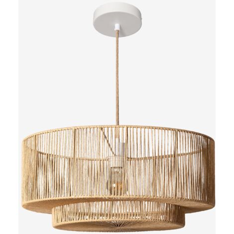 Lampada sospensione interna effetto rattan, 50cm