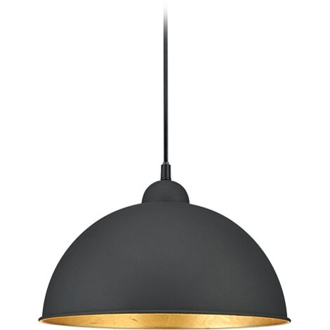 Lampada Sospensione Interno A++ Metallo Nero interno Oro Duoline GD Trio
