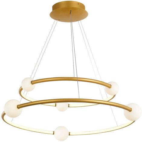 Lampada sospensione Italux Lozanna LED 3000K ottone
