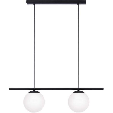 Lampada sospensione Kaja Arton 2xE27 nero/bianco 71cm