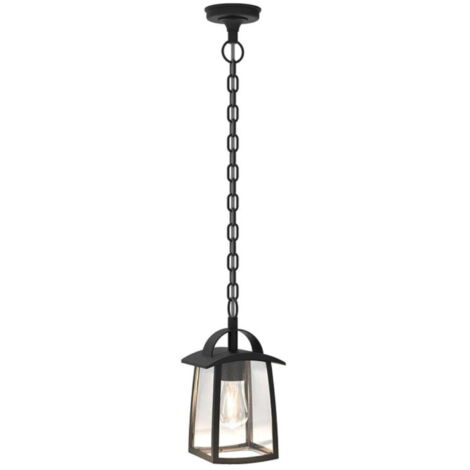 Lampada sospensione Kelsey nera alluminio E27 IP44 Lutec