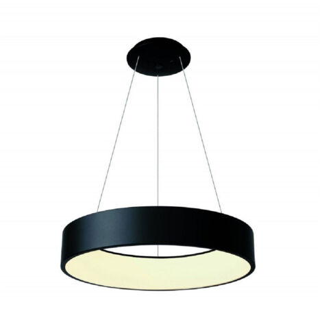 Lampada Sospensione Led 60w Cct Pendente Cerchio Lampadario Moderno Luce 230v 80cm Noir
