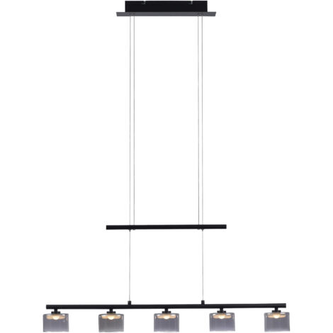 Lampada sospensione lineare nera Hydra LED 20W Paul Neuhaus