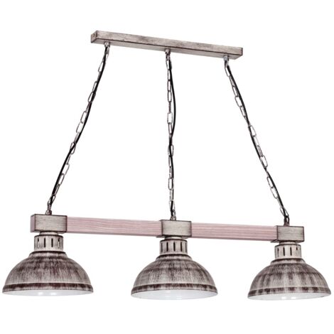 Lampada sospensione loft grigia 3 luci Hakon Luminex