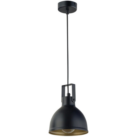 Lampada sospensione loft nera oro Mars E27 15W Sigma
