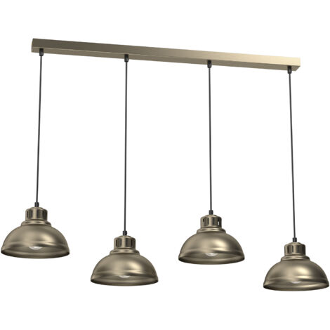 Lampada sospensione Luminex Sven 4xE27 105cm oro titanio nero