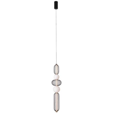 Lampada sospensione Maxlight Bora LED 28W 3000K nero/oro Ø22