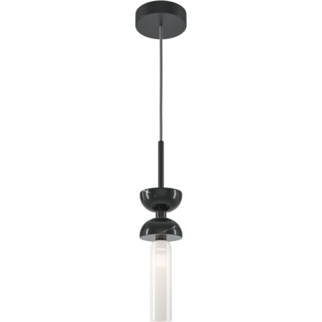 Lampada sospensione Maytoni Kyoto marmo nero tubo vetro G9 28W