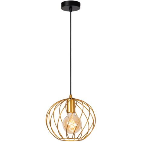 Lampada sospensione metallo Ø25 ottone Danza E27 Lucide