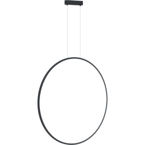Lampada sospensione Milagro Saturno anello nero LED 46W
