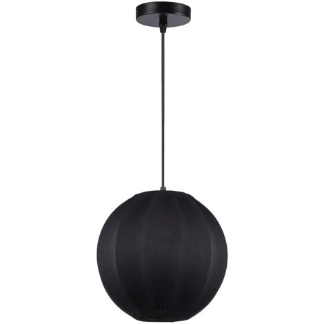 Lampada sospensione minimal nera sfera Ø25 E27 Milagro