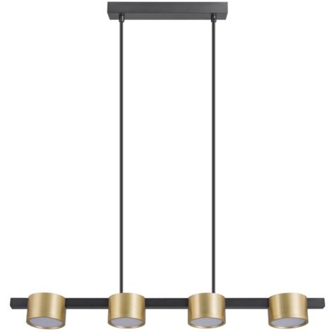 Lampada sospensione MIRELLA 4 spot oro/nero GX53 Polux