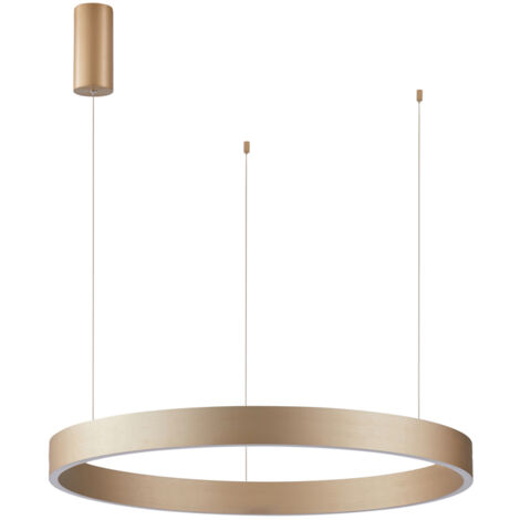 Lampada sospensione moderna anello oro LED 40W Italux Brasco