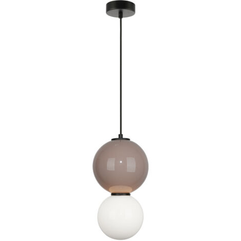 Lampada sospensione moderna bronzo/bianco 2 Ø18 LED 6W Italux