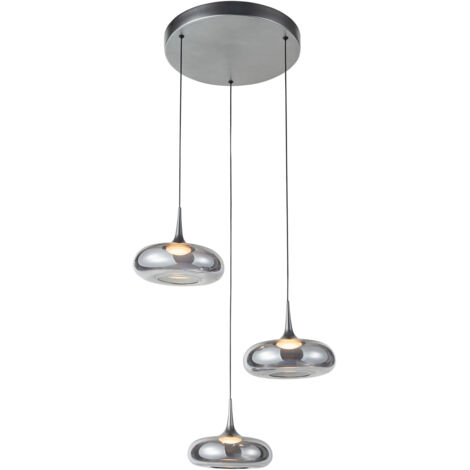 Lampada sospensione moderna cromata LED 21W Tenele Italux