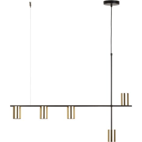 Lampada sospensione moderna nero-oro Vendo 5 GU10 Sigma
