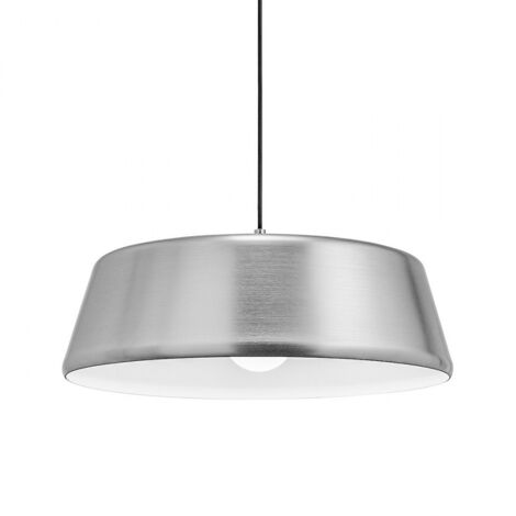 Lampada sospensione moderna nikel gea luce blanca e27 led lampadario monoemissione