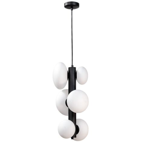 Lampada sospensione molecolare nero/bianco OMI 6xG9 Zuma Line