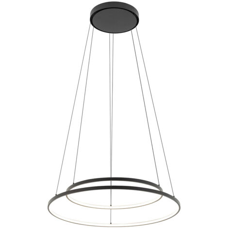 Lampada sospensione nera LED doppio anello Circolo Nowodvorski